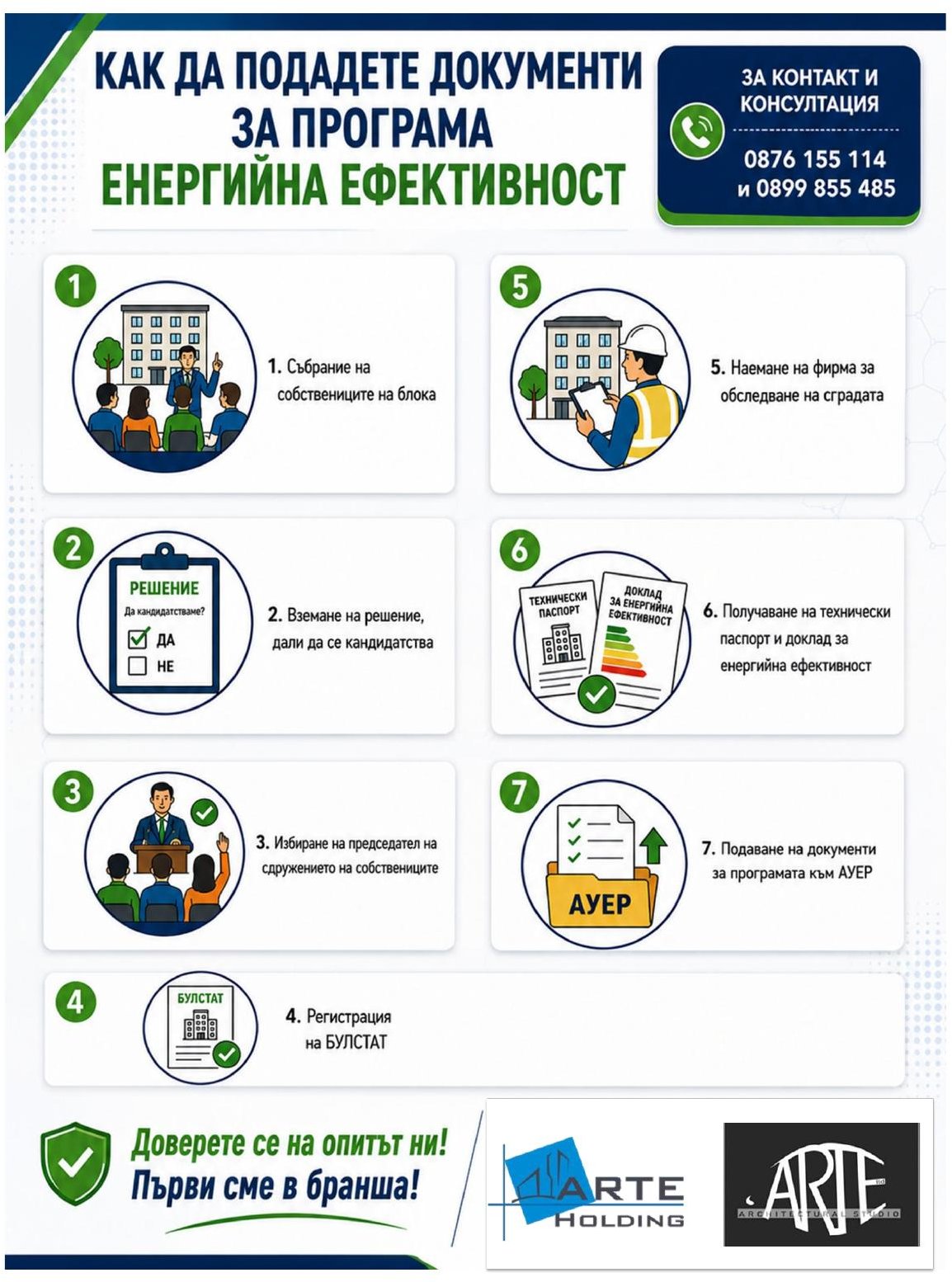 Флаер: Как да подадете документи за програма Енергийна ефективност