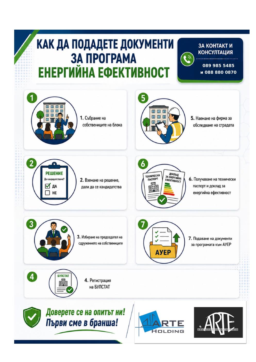 Флаер: Как да подадете документи за програма Енергийна ефективност